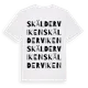 White t-shirt med Skälderviken ordlek t-shirt