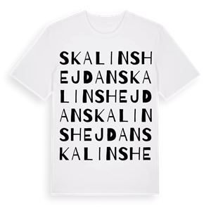 Skalinshejdan ordlek t-shirt – ekologisk bomull t-shirt från Pinshirt
