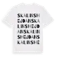 White t-shirt med Skalinshejdan ordlek t-shirt