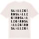 Vintage White t-shirt med Skalle gård ordlek t-shirt