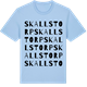 Blue Soul t-shirt med Skallstorp ordlek t-shirt