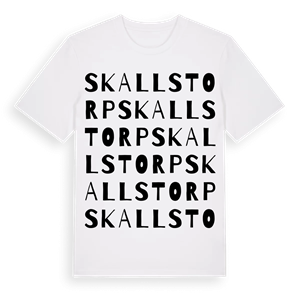 Skallstorp ordlek t-shirt – ekologisk bomull t-shirt från Pinshirt