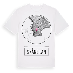 Skåne län t-shirt – ekologisk bomull t-shirt från Pinshirt