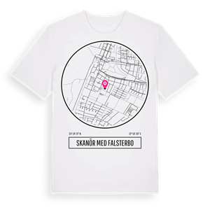 Skanör med Falsterbo t-shirt – ekologisk bomull t-shirt från Pinshirt