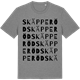 Mid Heather Gray t-shirt med Skäpperöd ordlek t-shirt