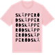 Pink Cotton t-shirt med Skäpperöd ordlek t-shirt