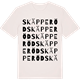 Vintage White t-shirt med Skäpperöd ordlek t-shirt
