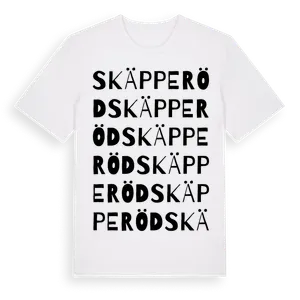 Skäpperöd ordlek t-shirt – ekologisk bomull t-shirt från Pinshirt
