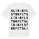 White t-shirt med Skäragylstorpet ordlek t-shirt