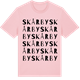 Pink Cotton t-shirt med Skårby ordlek t-shirt