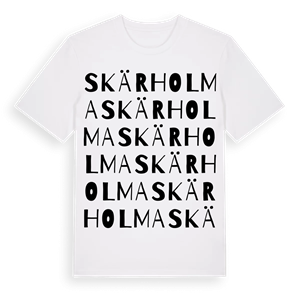 Skärholma ordlek t-shirt – ekologisk bomull t-shirt från Pinshirt