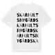 White t-shirt med Skarhults Nygård ordlek t-shirt