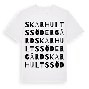 Skarhults Södergård ordlek t-shirt – ekologisk bomull t-shirt från Pinshirt