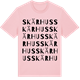 Pink Cotton t-shirt med Skärhus ordlek t-shirt
