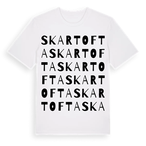 Skartofta ordlek t-shirt – ekologisk bomull t-shirt från Pinshirt