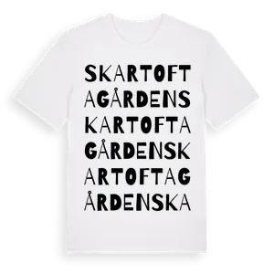 Skartoftagården ordlek t-shirt – ekologisk bomull t-shirt från Pinshirt