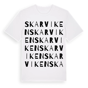 Skarviken ordlek t-shirt – ekologisk bomull t-shirt från Pinshirt