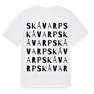Skåvarp ordlek t-shirt – ekologisk bomull t-shirt från Pinshirt