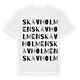 White t-shirt med Skavholmen ordlek t-shirt