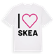 White t-shirt med Jag älskar Skea t-shirt stort tryck