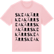 Pink Cotton t-shirt med Skeakärr ordlek t-shirt