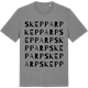 Mid Heather Gray t-shirt med Skepparp ordlek t-shirt