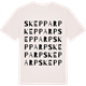 Vintage White t-shirt med Skepparp ordlek t-shirt