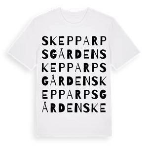 Skepparpsgården ordlek t-shirt – ekologisk bomull t-shirt från Pinshirt