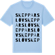 Blue Soul t-shirt med Skepparslöv ordlek t-shirt