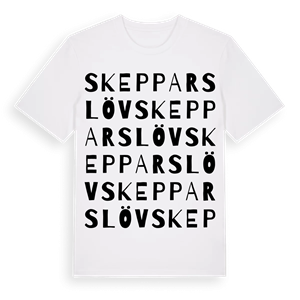 Skepparslöv ordlek t-shirt – ekologisk bomull t-shirt från Pinshirt