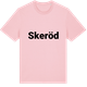 Pink Cotton t-shirt med Skeröd fetstil t-shirt