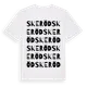 White t-shirt med Skeröd ordlek t-shirt