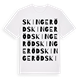 Skingeröd ordlek t-shirt