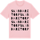 Pink Cotton t-shirt med Skinnaretorp ordlek t-shirt