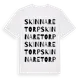 White t-shirt med Skinnaretorp ordlek t-shirt