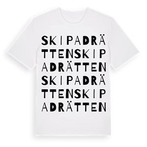 Skipadrätten ordlek t-shirt – ekologisk bomull t-shirt från Pinshirt