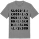 Mid Heather Gray t-shirt med Skogdala ordlek t-shirt