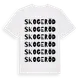 White t-shirt med Skogeröd ordlek t-shirt