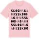 Pink Cotton t-shirt med Skoghagahus ordlek t-shirt