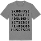 Mid Heather Gray t-shirt med Skoghusets enefälad ordlek t-shirt