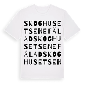 Skoghusets enefälad ordlek t-shirt – ekologisk bomull t-shirt från Pinshirt