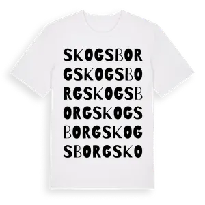 Skogsborg ordlek t-shirt – ekologisk bomull t-shirt från Pinshirt