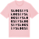 Pink Cotton t-shirt med Skogsby ordlek t-shirt