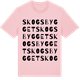 Pink Cotton t-shirt med Skogsbygget ordlek t-shirt