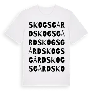 Skogsgård ordlek t-shirt – ekologisk bomull t-shirt från Pinshirt