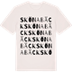 Vintage White t-shirt med Skönabäck ordlek t-shirt
