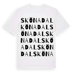 Skönadal ordlek t-shirt – ekologisk bomull t-shirt från Pinshirt