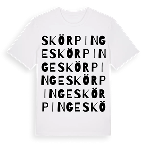 Skörpinge ordlek t-shirt – ekologisk bomull t-shirt från Pinshirt