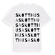 White t-shirt med Skotthusa ordlek t-shirt