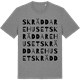 Mid Heather Gray t-shirt med Skräddarehuset ordlek t-shirt